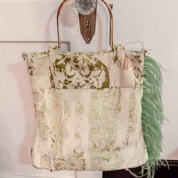 La Milanesa Brenda jacquard tote In Green - Picture 1 of 16